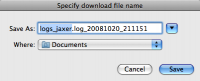 Download a log