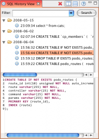 SQL History View