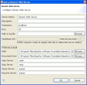 Generic Webserver settings